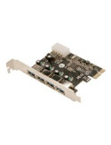 LogiLink USB 3.0 4-Port PCI Express Card USB-adapter PCI Express 2.0 x1 5Gbps