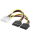 Goobay SATA Power Adapter 4Pin - 2x15Pin Molex