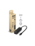 Club 3D CSV-1549 USB-C gen 1 til 3xUSB-A og RJ45 USB Hub Sort