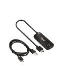 Club 3D CAC-1336 HDMI til USB-C aktiv Videoadapter med USB kabel Sort