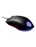 SteelSeries Rival 3 Optisk Kabling Sort