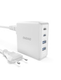 Dudao A100EU Adapter 100Watt GaN 2xUSB-C + 2xUSB-A