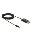 DeLOCK 24 pin USB-C han -> 20 pin DisplayPort han 2 m Sort