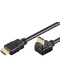 Goobay HDMI 2.0 han med Ethernet 270° vinklet kabel 4K 60Hz 1 m Sort