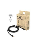 Club 3D CAC-1561 USB-C til Mini DisplayPort 2.1 kabel 2m Sort