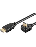 Goobay HDMI 2.0 90° vinklet kabel med Ethernet 4K 60Hz 5 m Sort