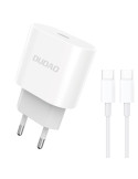 Dudao A8SEU-1M Adapter 20Watt 1xUSB-C (1m USB-C to USB-C cable included)