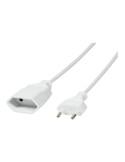 LogiLink Europlug (strøm CEE 7/16) (male) - Europlug (strøm CEE 7/16) (female) Hvid 1m Forlængerkabel til strøm