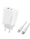 Dudao A6XSEUT Adapter 22,5Watt 1xUSB-C + 1xUSB-A (1m USB-C to USB-C cable included)