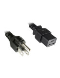 MicroConnect Power NEMA 5-15P (male) - Strøm IEC 60320 C19 Sort 1.8m Strømkabel