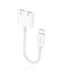 Dudao L13C USB-C to USB-C/USB-C adapter Hvid