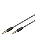 Goobay Audio cable 1m slim 3.5 mm stereo jack sort