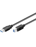 Goobay USB 3.0 A/B 180 HiSpeed 1,8 meter sort