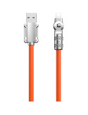 Dudao L24AL USB-A to angled Lightning cable 30W 1m 180° rotation orange