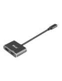 Club 3D CSV-1552 USB-C gen 2 til HDMI, DisplayPort 1.4 Videoadapter Sort