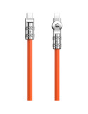 Dudao L24CL USB-C to angled Lightning cable 30W 1m 180° rotation orange