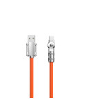 Dudao L24AC USB-A to angled USB-C cable 120W 1m 180° rotation orange