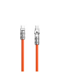 Dudao L24CC USB-C to USB-C Angled cable 120W 1m rotation 180° orange