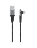 Goobay USB-A til USB-C 90° vinklet kabel 0.5 m Sølv