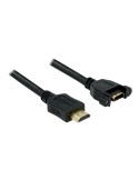 DeLOCK HDMI han -> HDMI hun 1 m Sort