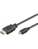 Goobay 53786, 3 m, HDMI Type A (Standard), HDMI Type D (Micro), Sort