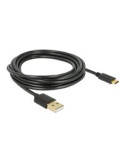 DeLOCK USB 2.0 USB Type-C kabel 3m Sort