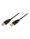 LogiLink USB 3.0 USB-kabel 1m Sort