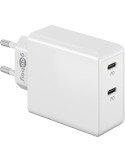 Goobay PD Dual USB-C Hurtigoplader 36W - Hvid