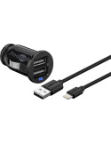 Goobay Billader Lightning 2,1A 2xUSB 1,0m Black