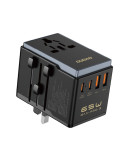 Dudao A65Pro Universal Travel Adapter 65Watt GaN 2xUSB-C + 2xUSB-A Black