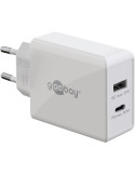 Goobay 61674 Dual Adapter 30Watt PD 1xUSB-C + 1xUSB-A Hvid