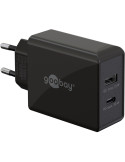 Goobay 61673 Dual Adapter 30Watt PD 1xUSB-C + 1xUSB-A Sort